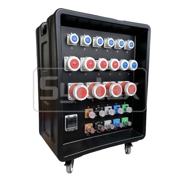 Buy Syntax MD5 Three Phase 500AMP IP67 Waterproof HDPE Power Distribution Box With Schneider Breakers And PowerSyntax Industrial Plugs and Sockets 880x560x1080mm at wholesale prices