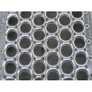 Quality Anti - Skidding Decorative Perforated Metal Sheet Stair Treads Round Hole Planks for sale