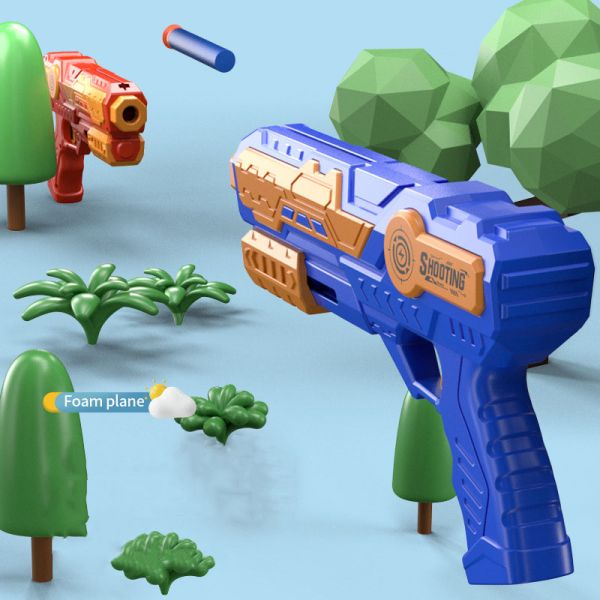 BOYS' Outdoor Sports Fun Foam Catapult Aircraft Gun for Children's Flying Glider Toy