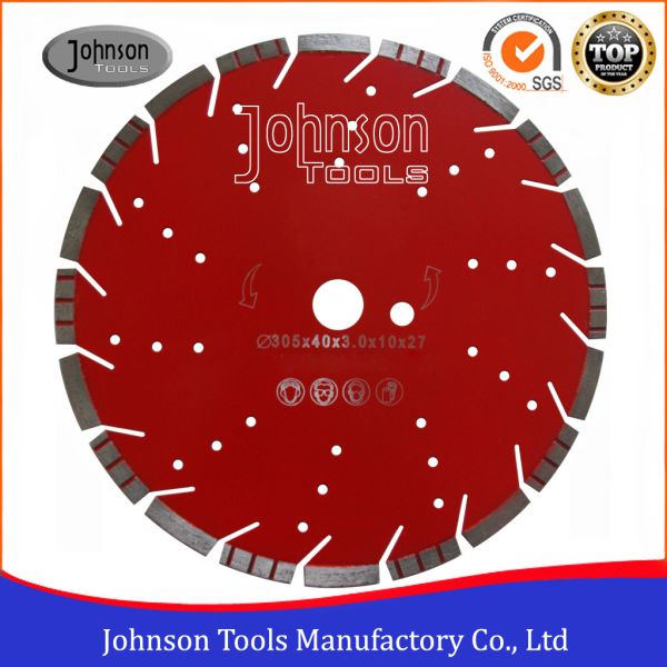 14 Inch Diamond Concrete Cutting Blades With Decoration Holes , SGS / GB