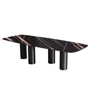 Luxury Ceramic Marble Top Dining Table with 8 Chairs 1.6cbm/pc