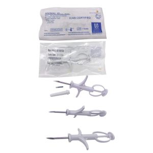 2.12X12mm RFID Microchip Syringe, FDX-B, EO Disinfection White Color ISO11784/85