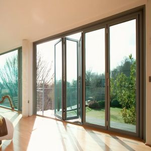 High Performance Thermal Break Aluminium Folding Glass Door with Double Glazed