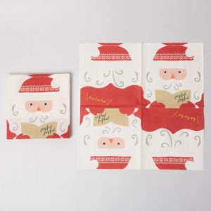 Custom Print Santa Claus Christmas Paper Napkins Party Supplies Set