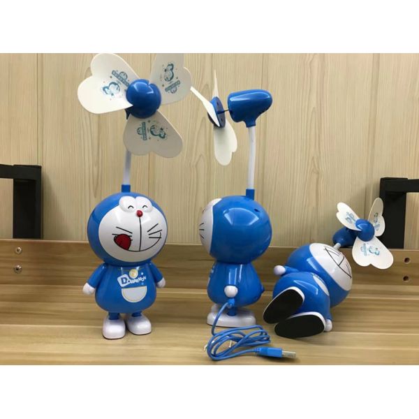 Cartoon cat rechargeable fan, usb fan, desktop small night lights