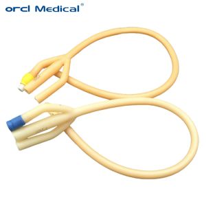 Latex Intermittent Female Catheter , 3 Way Intermittent Urinary Catheter