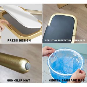 Household Indoor Trash Can With Legs Large Garbage Can With Legs