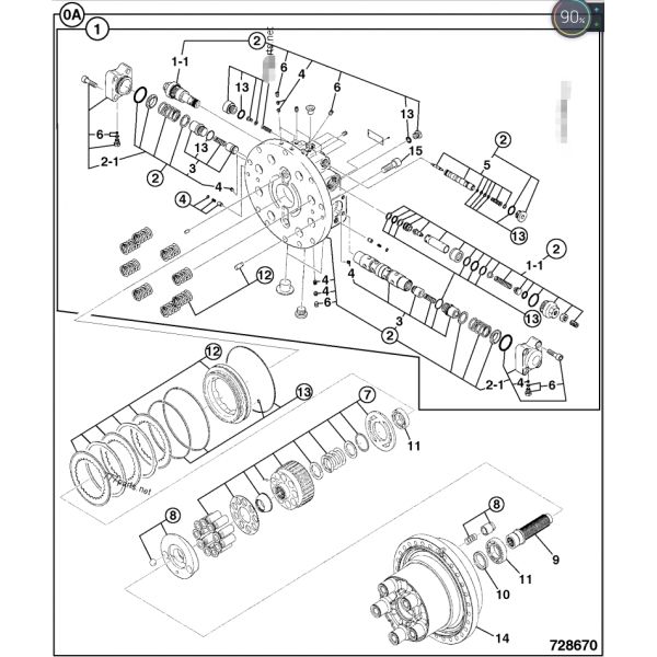 Excavator Planetary Gear Parts Motor Shaft FOR JS220 JS240 JS200 JS210 20/925674
