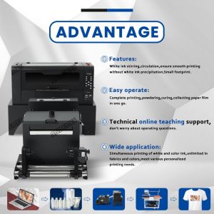 140KG Mini A2 17'' PET Film DTF Printer 42cm For T-Shirt With Two Epson Xp600