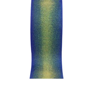 Wide Black Glitter Ribbon , Custom Printed Logo Glitter Grosgrain Ribbon