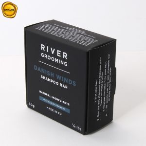 Black Personal Care Packaging Boxes Cardboard Box Gift Paper Box