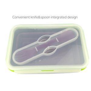 Portable Travel Foldable Expandable Food Grade Dish Silicone BPA Free Collapsible Large Prep/Storage Bowls with Lids - Set of 1