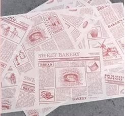 Coated Logo Wax Paper For Wrapping Food , Food Grade Custom Printed Burger Wrapping Paper