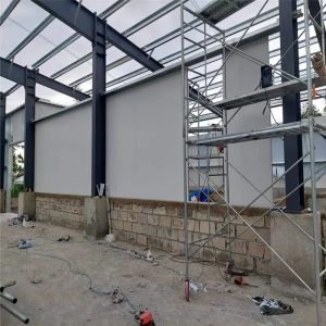 Large Span Metal Steel Structure Warehouse Building With Aluminum Alloy Windows