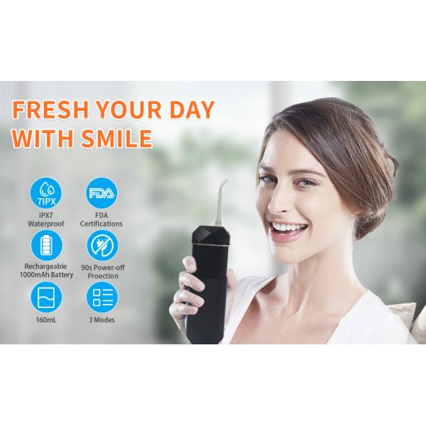 Travel-friendly Portable Water Flosser with Long-lasting Battery and IPX7 Waterproofing