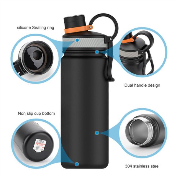 Double Wall Stainless Steel Vacuum Sports Bottle For Travel 23OZ