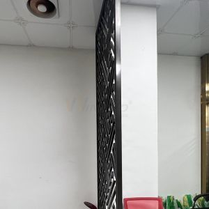 Black Matt Finished Stainless Steel Screen Partition Room Divider Screen Modern