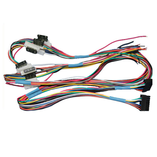 Motorcycle Wiring Harness with JST Cables and White Electrical Cables Manufactured