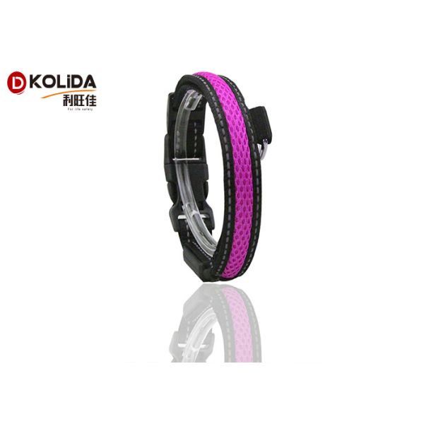 Buy Adjustable Safety Light Up Flashing Glowing Puppy Cat Collar Purple / Green at wholesale prices