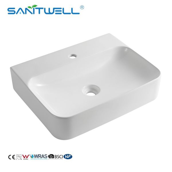 Buy AB8522 Chinese Factory Ceramic Sanitary Ware Rectangular Bathroom Sink at wholesale prices