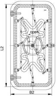 Steel Quick Acting Watertight Door With Handwheel Marine Outfitting