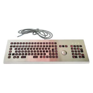 Backlit Desktop Rugged Waterproof Vandal-Proof Keyboard With Integrated Optical