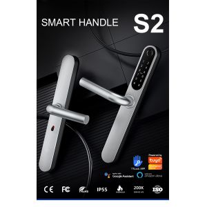 Waterproof Aluminium Door Lock Slim Smart With Cylinder