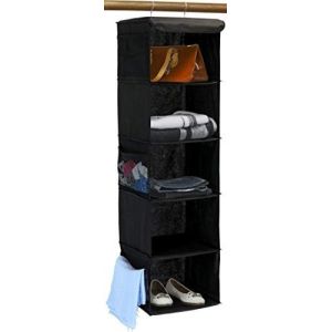 SIMPLE HOUSEWARE 5 SHELVES HANGING CLOSET ORGANIZER, GRAY