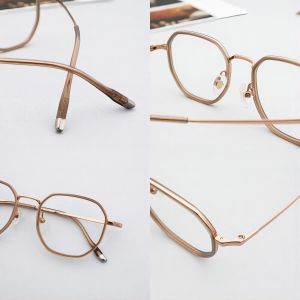Optical Eyeglasses Frame Pure Titanium And Actate Frame 88285