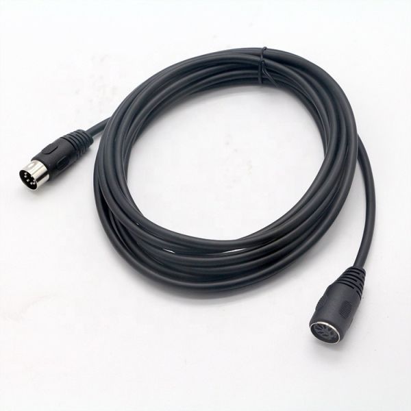 Buy 1M 3M 5M Shield Male to Female 7 PIN DIN Connector MIDI Extension Cable at wholesale prices
