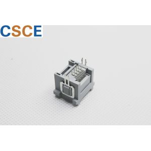 180 Degrees 8P8C RJ45 Female Port , RJ45 PCB Mount Jack 1.5A Rated Current