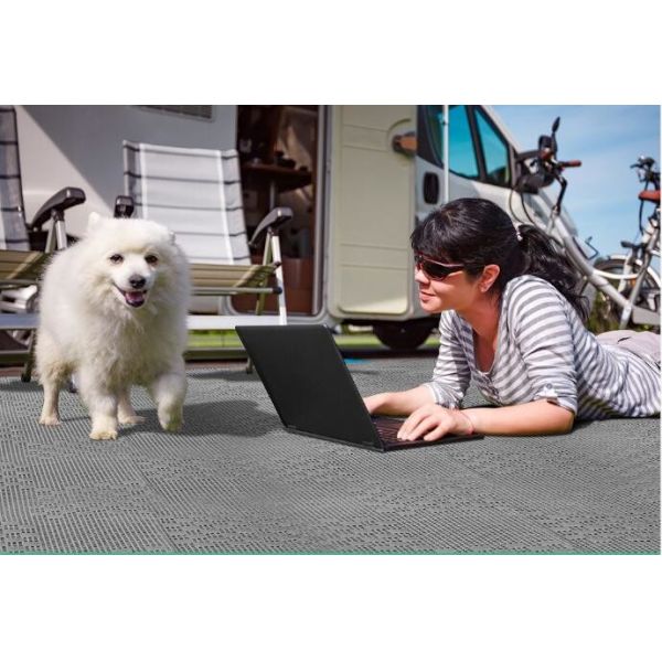 Anti Slip 400gsm /600gsm Caravan Floor Mat 2.5*4.0m For Vacation Anti Slip Pvc Mat Mesh Bags