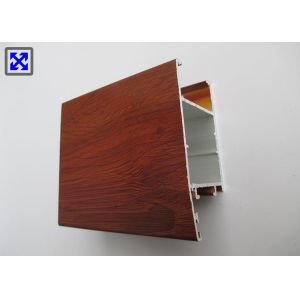 Wooden Grain Transfer Aluminium Window Extrusions For Double Casement Window