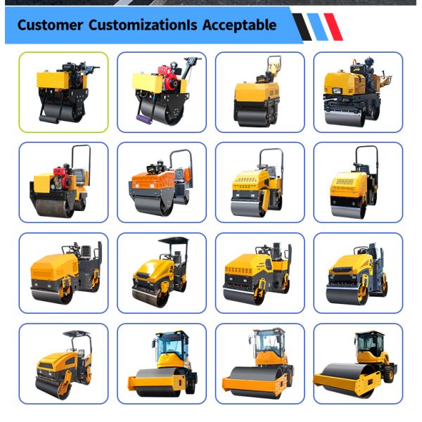 China Factory Road Machinery 1ton 2ton 3ton 4ton 5ton Mini Compactor Road Roller Compact Roller Rodillo Compactador