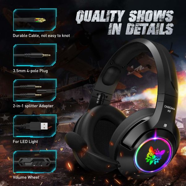 DC5V 117dB onikuma k9 Stereo Gaming Headphone