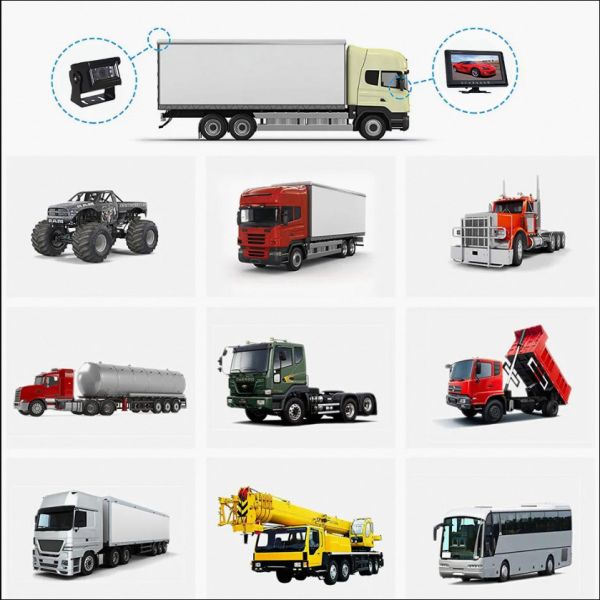 7-inch Mirror Electric Screen Display Rearview Dash Cam Video Monitor Portable