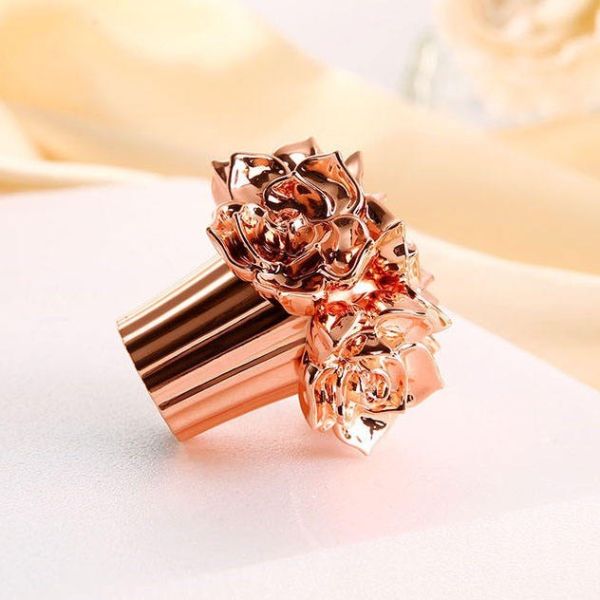 Buy High Precision Luxury Zinc Alloy Perfume Cover Shiny Gold Electroplating at wholesale prices