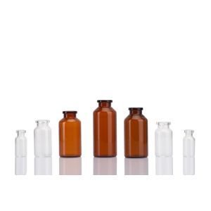 1ml Empty Clear Amber Low Borosilicate Tubular Glass Vial