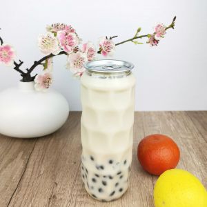 China 0.5L Plastic Beverage Cans Clear Plastic Bottles With Easy Pull Cover on sale