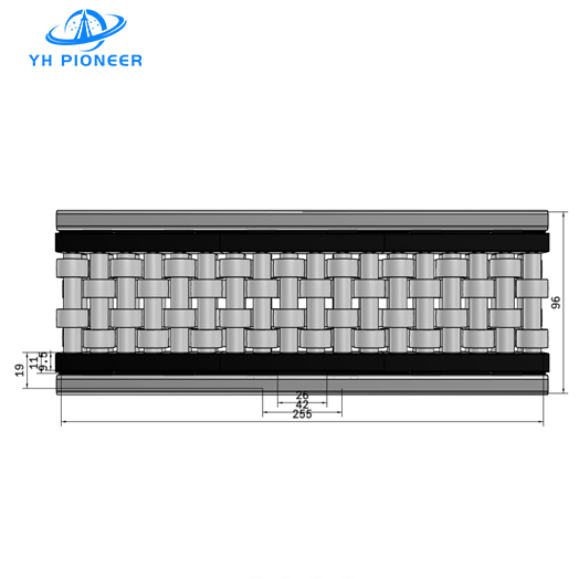 Robust Double Row Roller Guide Rail with POM and Stainless Steel for Industrial Conveying Durability