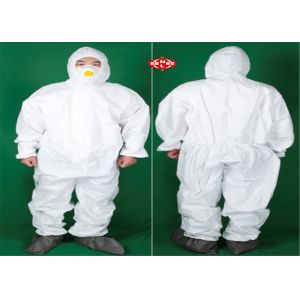 Tear Resistant Hooded Disposable Protective Coverall With Boot