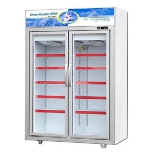 Auto Defrost Double Door Rh70% Commercial Display Freezer