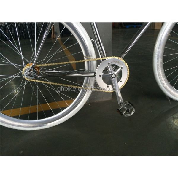 43mm Alloy Rim 700C Fixed Gear Cycle with Electroplate Finish and Chrome Steel Frame