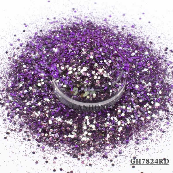 Hexagonal Loose Reflective Chameleon Glitter Mixes Fine Powder Bulk Makeup