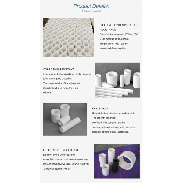 High Temperature Resistance PTFE Tubing Grade Injection Molding Grade 100% Virgin PTFE