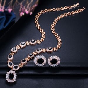CZ Pendant Necklace for Women Necklace Bracele Earring Ring Jewelry Wedding