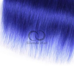 #T1B/Blue Straight Remy Human Hair Bundles Sew In Weave Bundles Brazilian Bundle