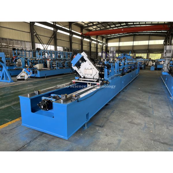 Precision PLC Control Solar Roll Forming Machine 14 Stations 7.5kw Hydraulic Cutting Power