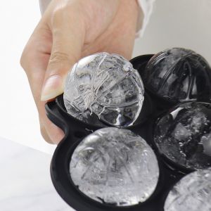 Ice Ball Maker, TINANA Reusable 2.5 Inch Ice Cube Trays, Easy Release Silicone