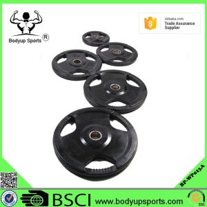 Wholesale Rubber Coated Weight Plate with 3 Handle Grips